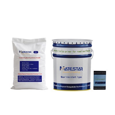 Pintura colorida antideslizante para señalización vial