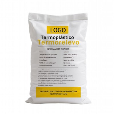 Marcado de pavimento con cuentas de vidrio