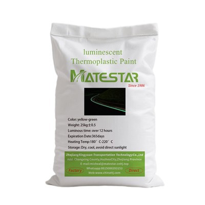 Pintura que brilla en la oscuridad para señalización vial